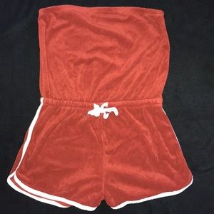 Strapless French Terry Romper